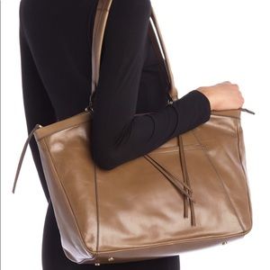 HOBO Maryanna Leather Work Tote Bag Mink color